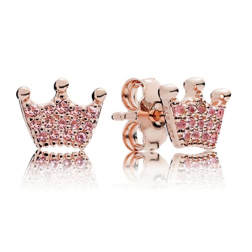 PANDORA Rose™ Pink Enchanted Crowns Stud Earrings
