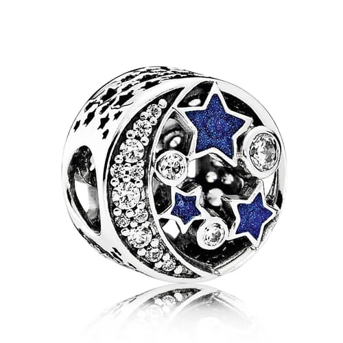 PANDORA Vintage Night Sky, Shimmering Midnight Blue Enamel &amp; Clear CZ Charm
