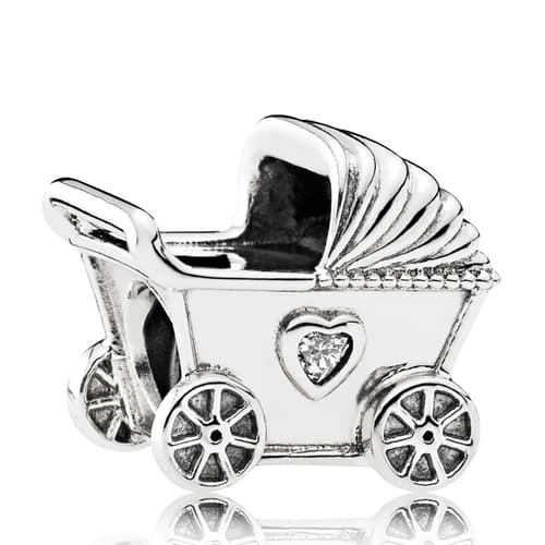 PANDORA Baby&#39;s Pram, Clear CZ Charm