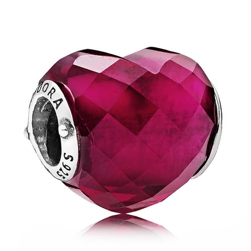 PANDORA Fuchsia Shape of Love Charm