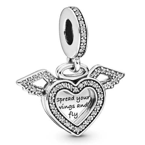 Pandora Heart &amp; Angel Wings Dangle Charm 798485C01