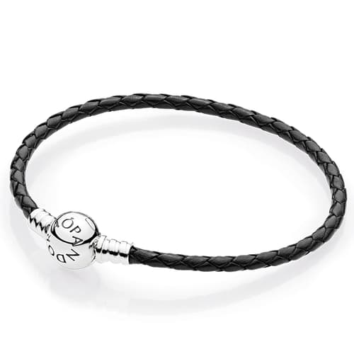 Pandora Black Braided Leather Charm, Pandora Leather Charm Bracelet