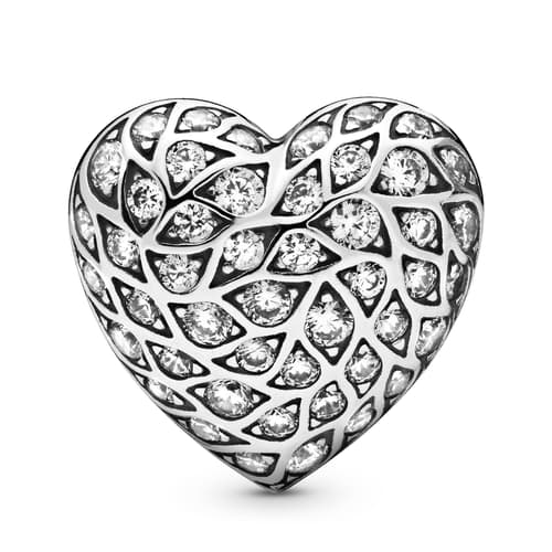 Pandora Sparkling Pattern Heart Single Stud Earring  298568C01