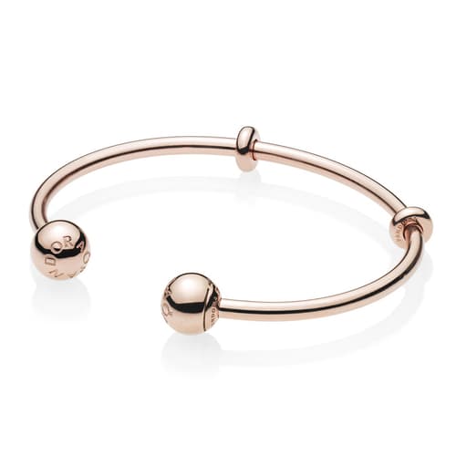 PANDORA Rose™ Open Bangle with Logo Caps 586477