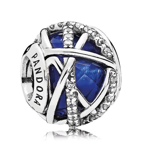 PANDORA Galaxy Royal Blue Crystal &amp; Clear CZ Charm