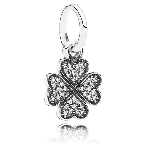 PANDORA Symbol of Lucky in Love Shamrock with Clear CZ Pendant-347078