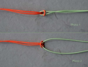 tying leader to fly line with loop