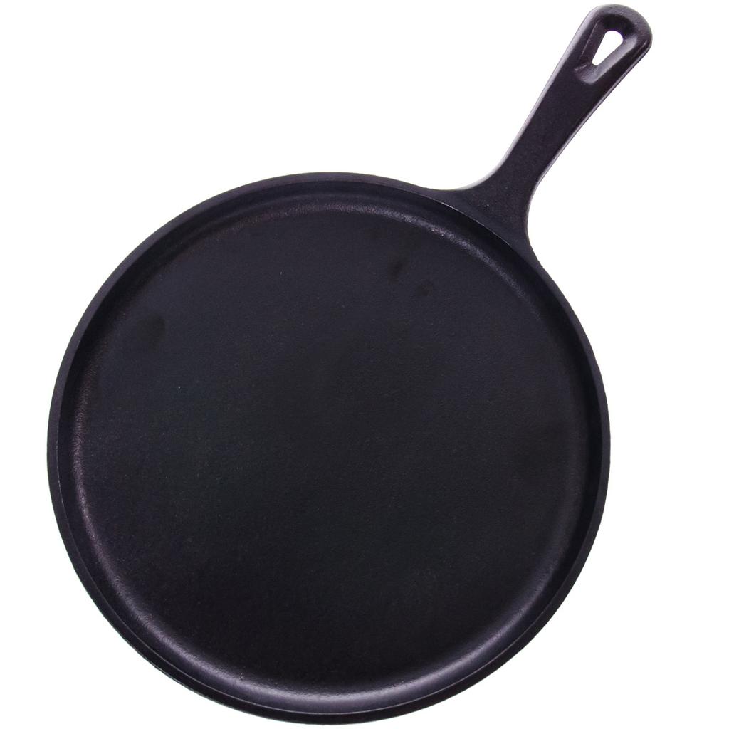 Lodge 10.5'' Round Cast Iron Griddle Pan for Pancakes, Pizzas, and  Quesadillas