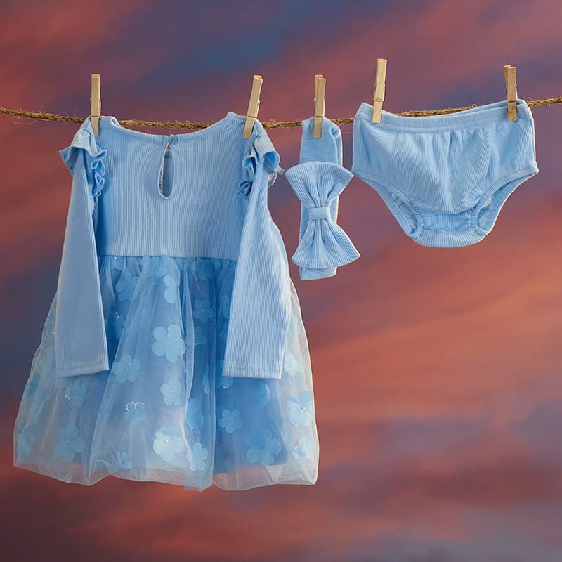 ワンピース and mary Bebe ribbon knit dress Mary Frances Dress Pink