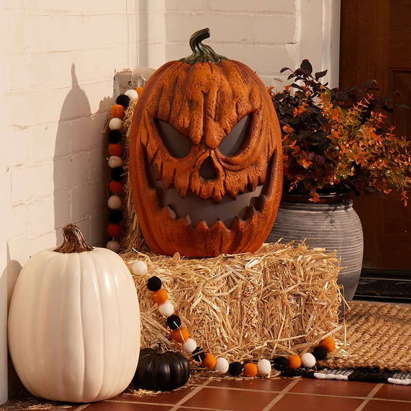 LED Jack-O-Lantern with Sound - Cracker Barrel