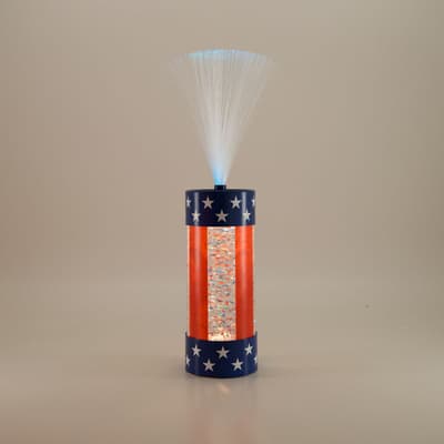 Fiber Optic Firecracker Glitter Globe