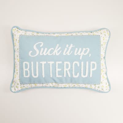 Suck It Up Embroidered Pillow