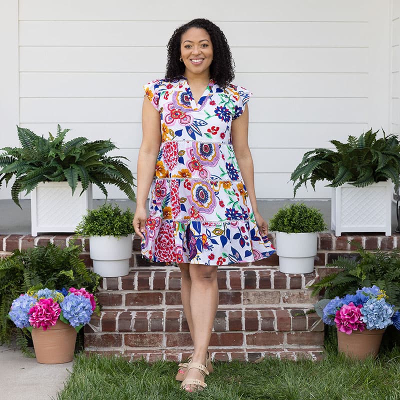 Flower touch dress hotsell