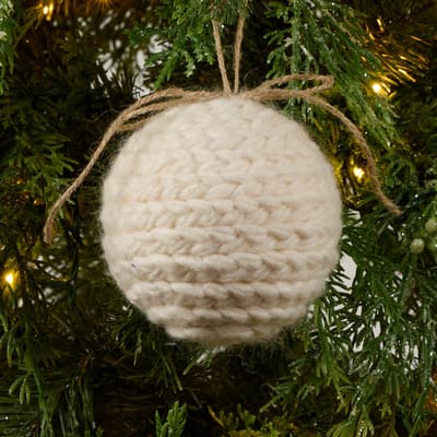 Knit Ball Ornament