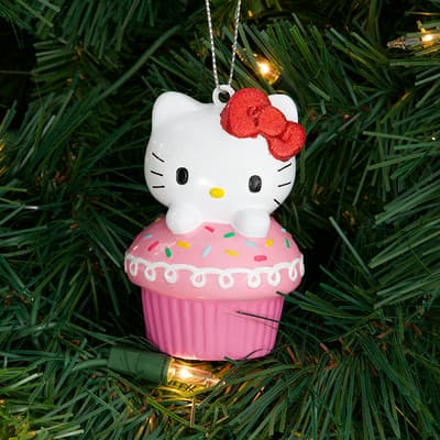 Hello Kitty with Pink Cupcake Ornament