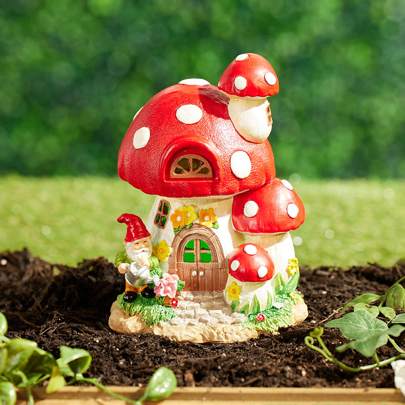 Lighted Mushroom Fairy House - Cracker Barrel