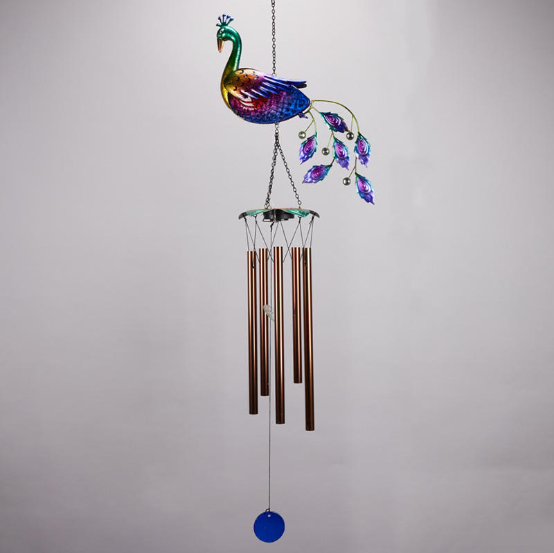 Peacock Solar Wind Chime Cracker Barrel