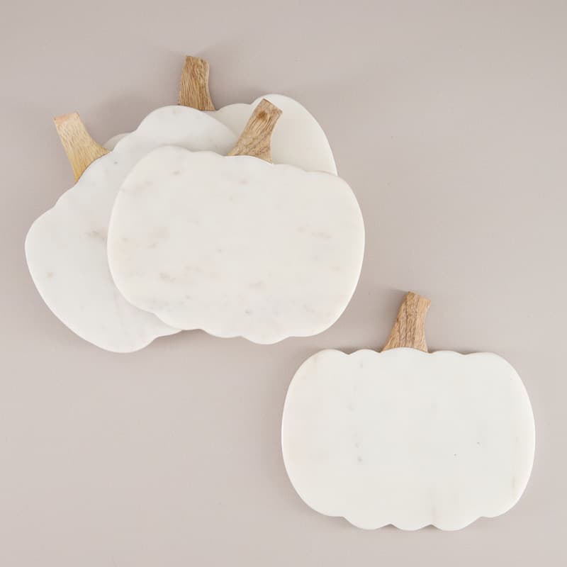 Marble Pumpkin Coasters Set Of 4 - Cracker Barrel