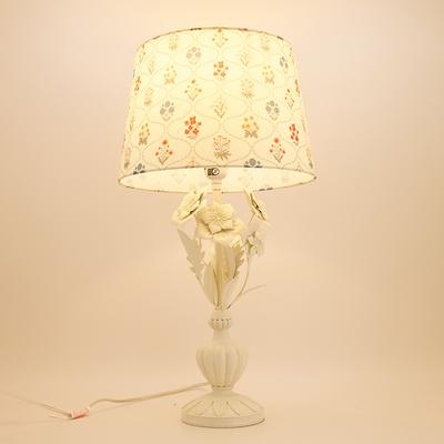 Metal Floral Lamp with Floral Shade