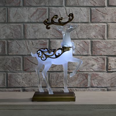 Reindeer Glitter Globe