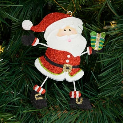Glitter Santa Ornament