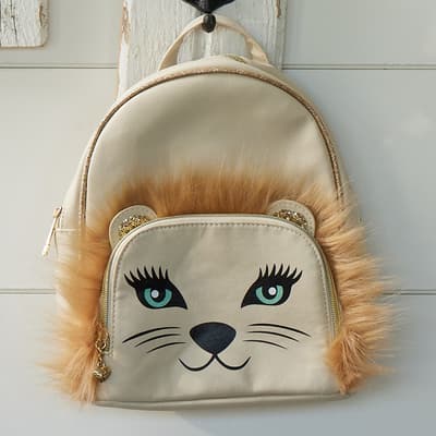Lion Backpack With Fur