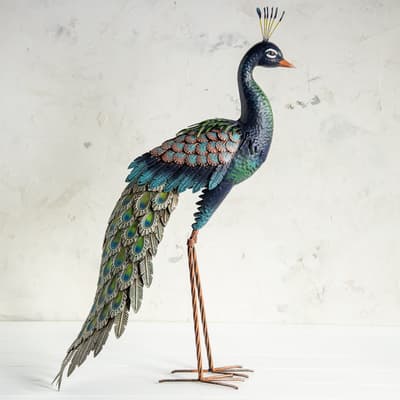 Red square peacock dangler main image 1