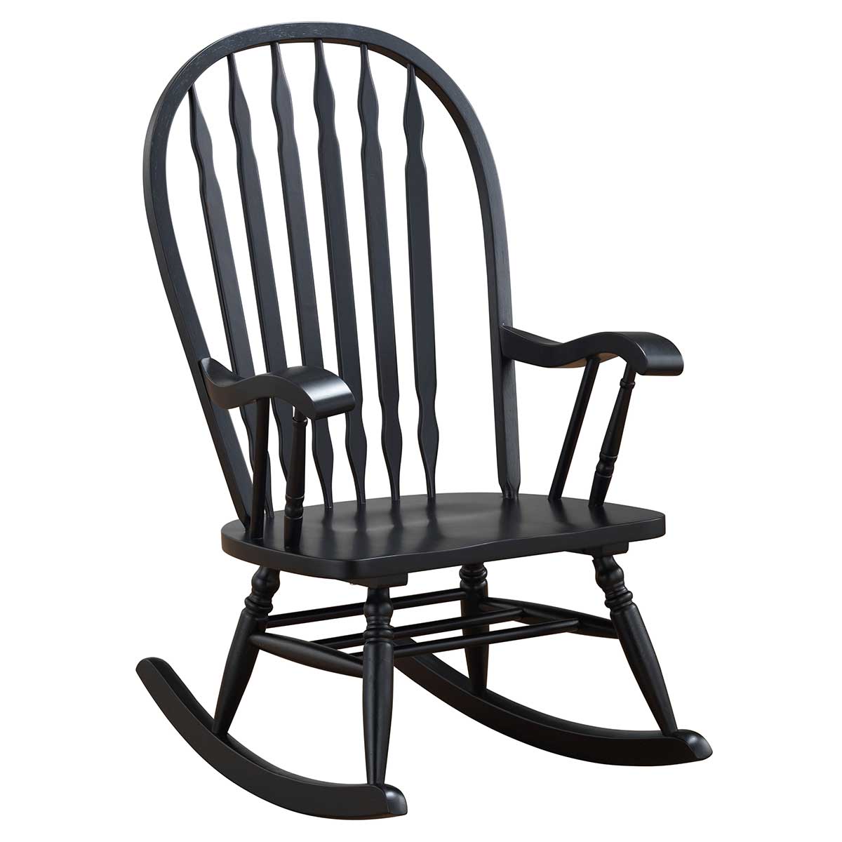 Black Classic Americana Style Windsor Rocker