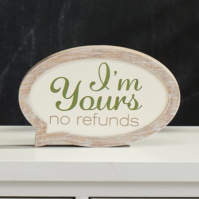 No Refunds Block Sign