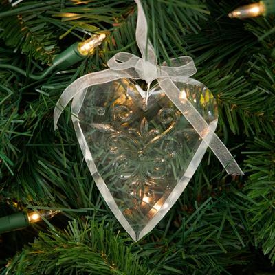 Clear Heart Ornament