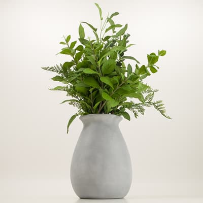 Faux Greenery in Large Vase