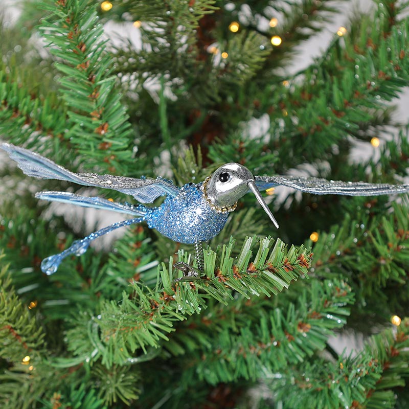 Blue Beaded Hummingbird Ornament Cracker Barrel