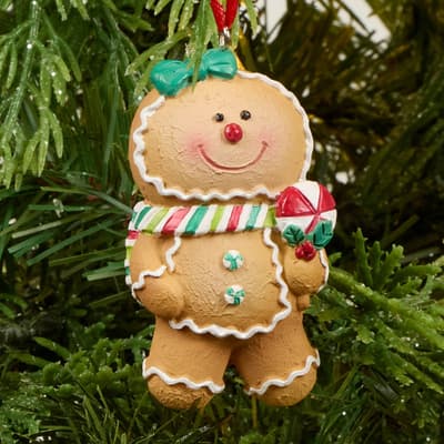 Resin Gingerbread Girl Ornament