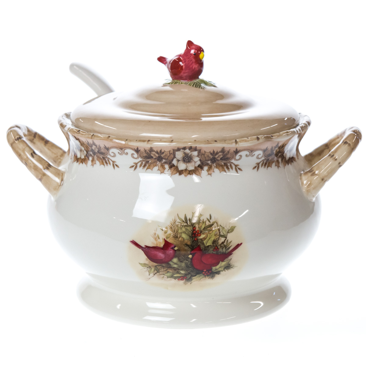 Woodland Stoneware Tureen with Ladle Christmas Woodland Cracker