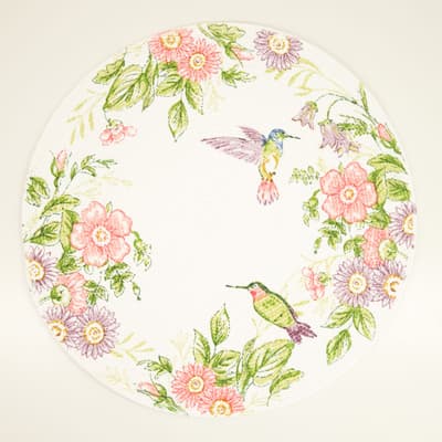 Hummingbird Floral Braided Placemat