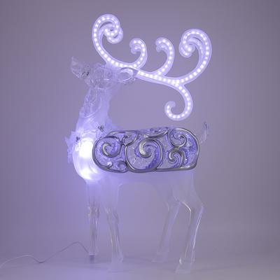 LED Reindeer Glitter Globe with Adapter