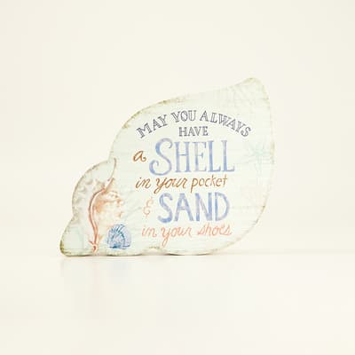 Shell Shaped Block Sign