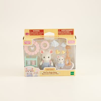 Calico Critters Bath Time Bubble Siblings