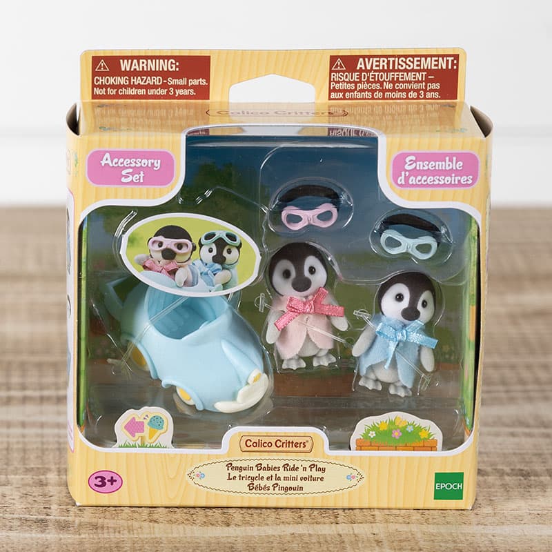 Calico Critters Penguin Babies Ride Playset Cracker Barrel