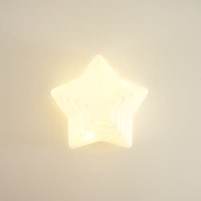 LED White Glass Star