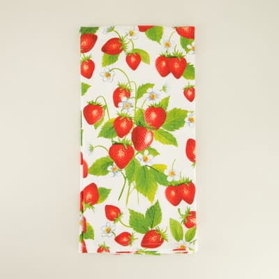Strawberry Print Dual Purpose Towel