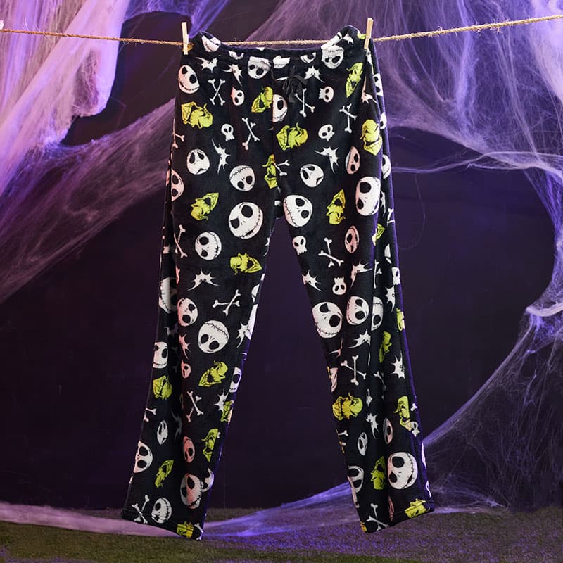 Jack and Oogie Boogie Black Lounge Pants - Cracker Barrel
