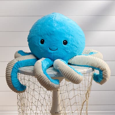 Jumbo Blue Octopus Plush