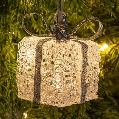 Light Up Present Ornament