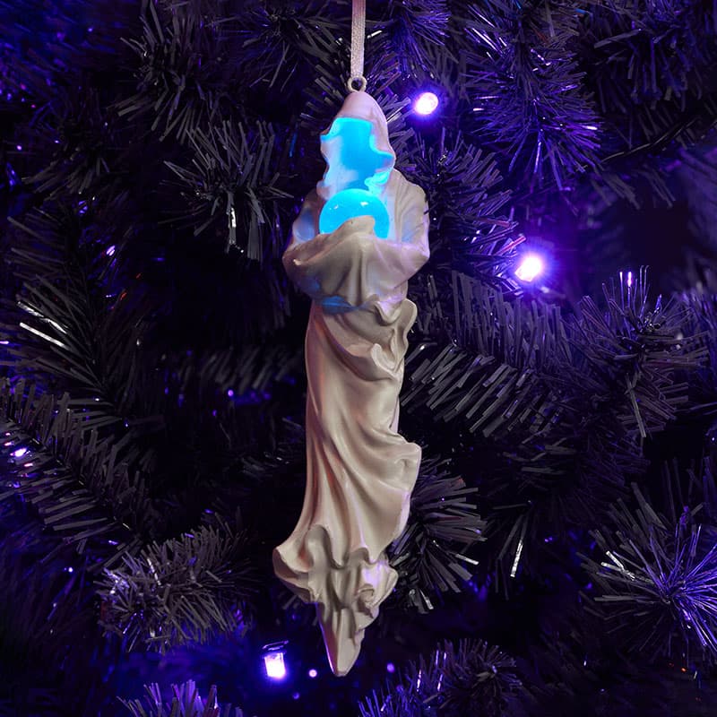 LED Ghost With Orb Ornament - Cracker Barrel