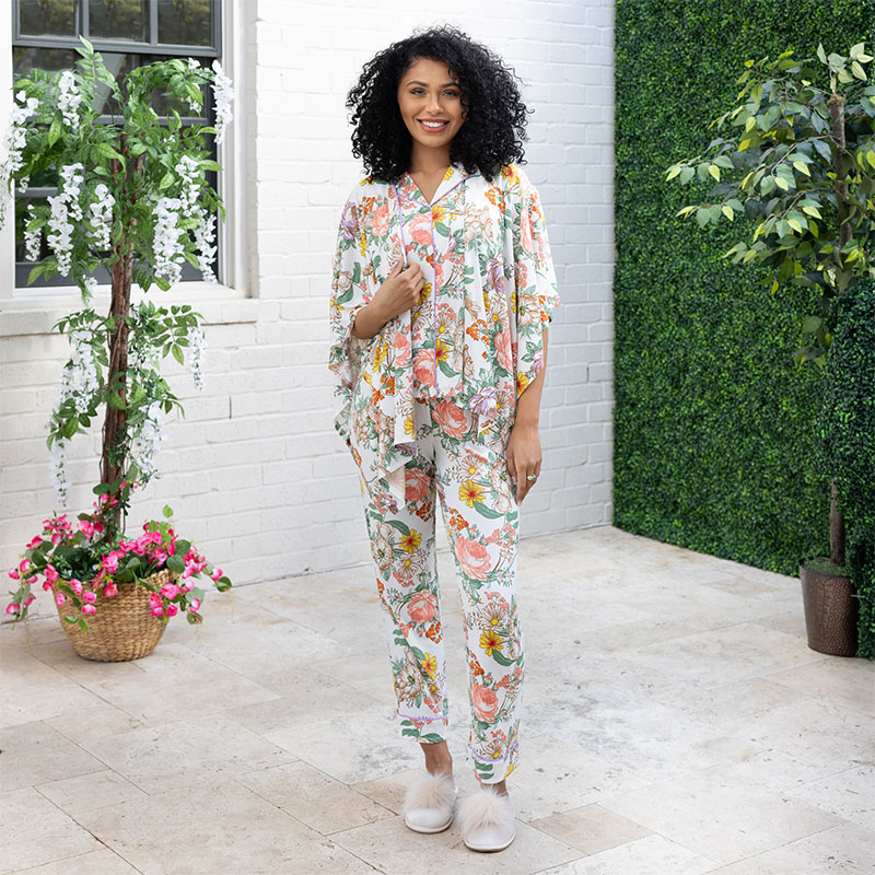 Floral Printed Lounge Wrap Cracker Barrel