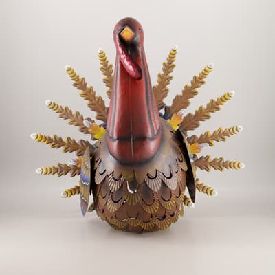 Metal Turkey Statue