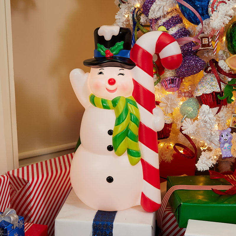 Blow Mold Snowman Cracker Barrel