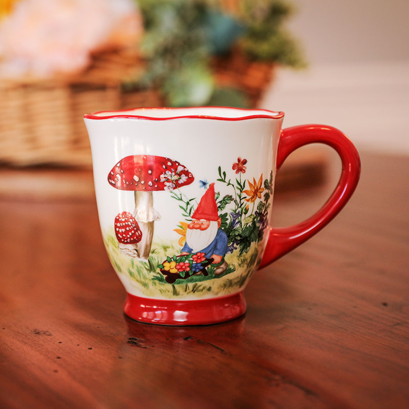 Gnome with Mushrooms Mug