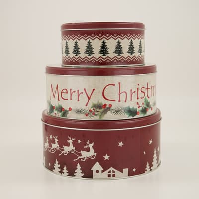 Christmas Tins Set of 3